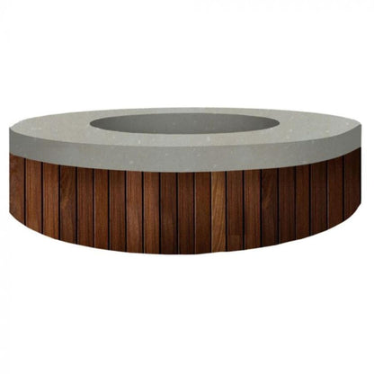 Prism Hardscapes Hampton 48" Natural Round Glass Fiber Reinforced Cement Natural Gas Fire Pit Bowl
