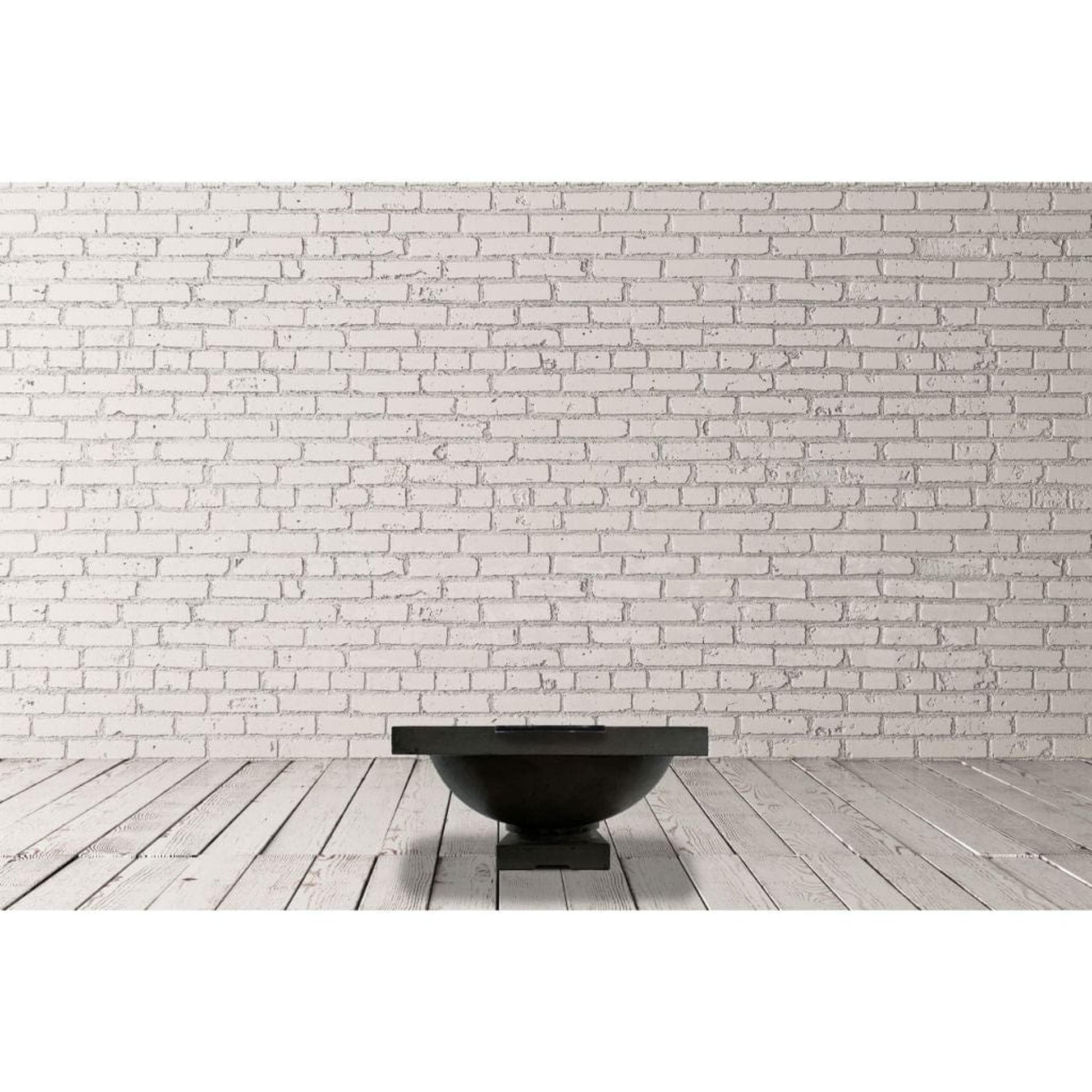 Prism Hardscapes Ibiza 31" Ultra White Match-Lit Natural Gas Fire Bowl