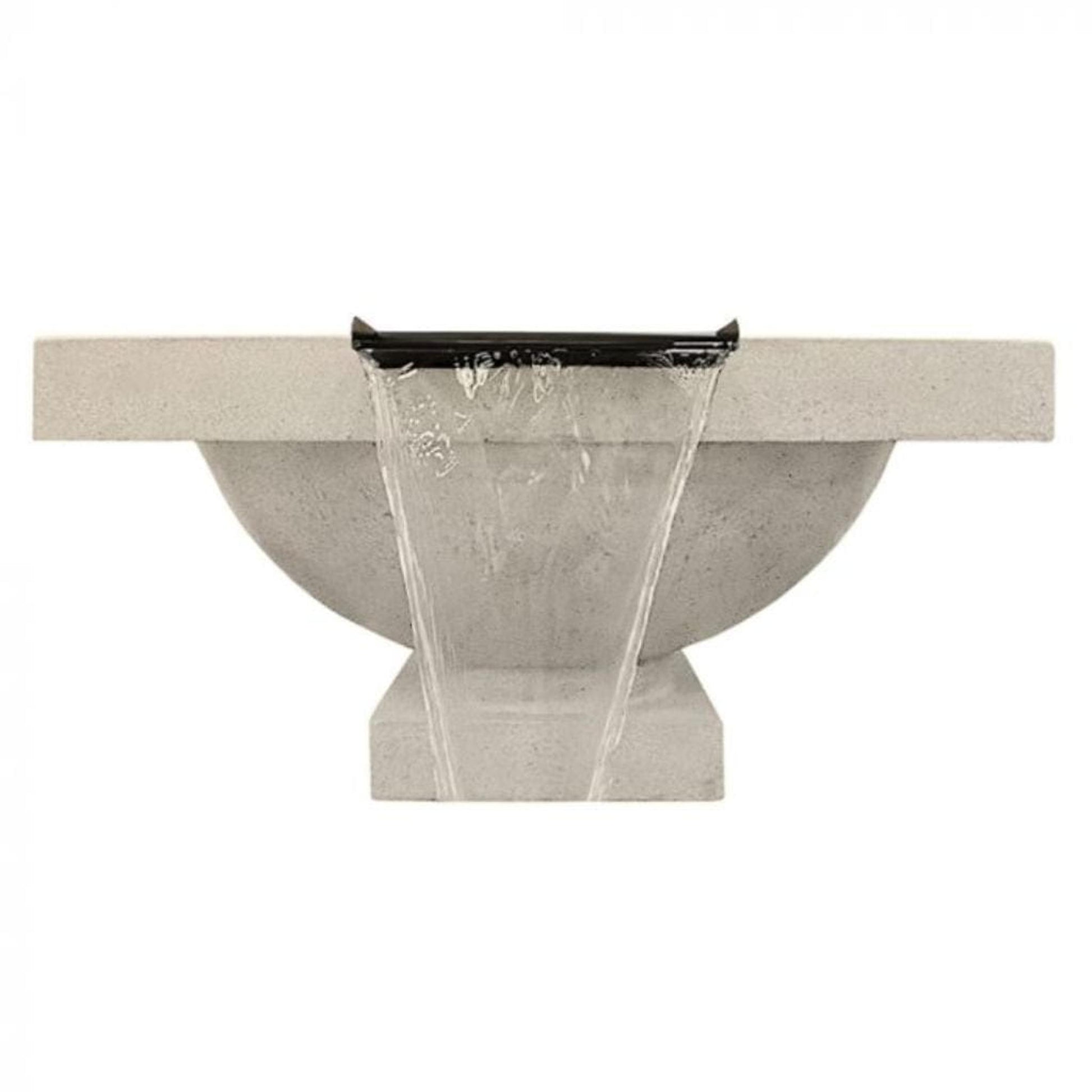 Prism Hardscapes Ibiza 31" Ultra White Match-Lit Natural Gas Fire Pit & Water Bowl