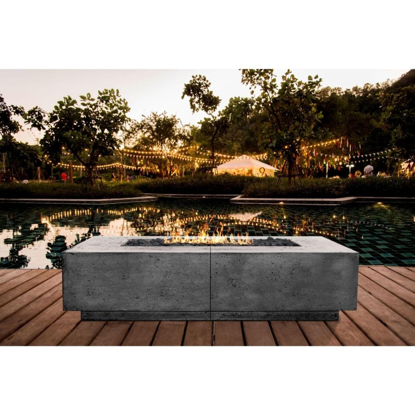 Prism Hardscapes Largo 72" Coastal Glass Fiber Reinforced Cement Liquid Propane Fire Pit Bowl