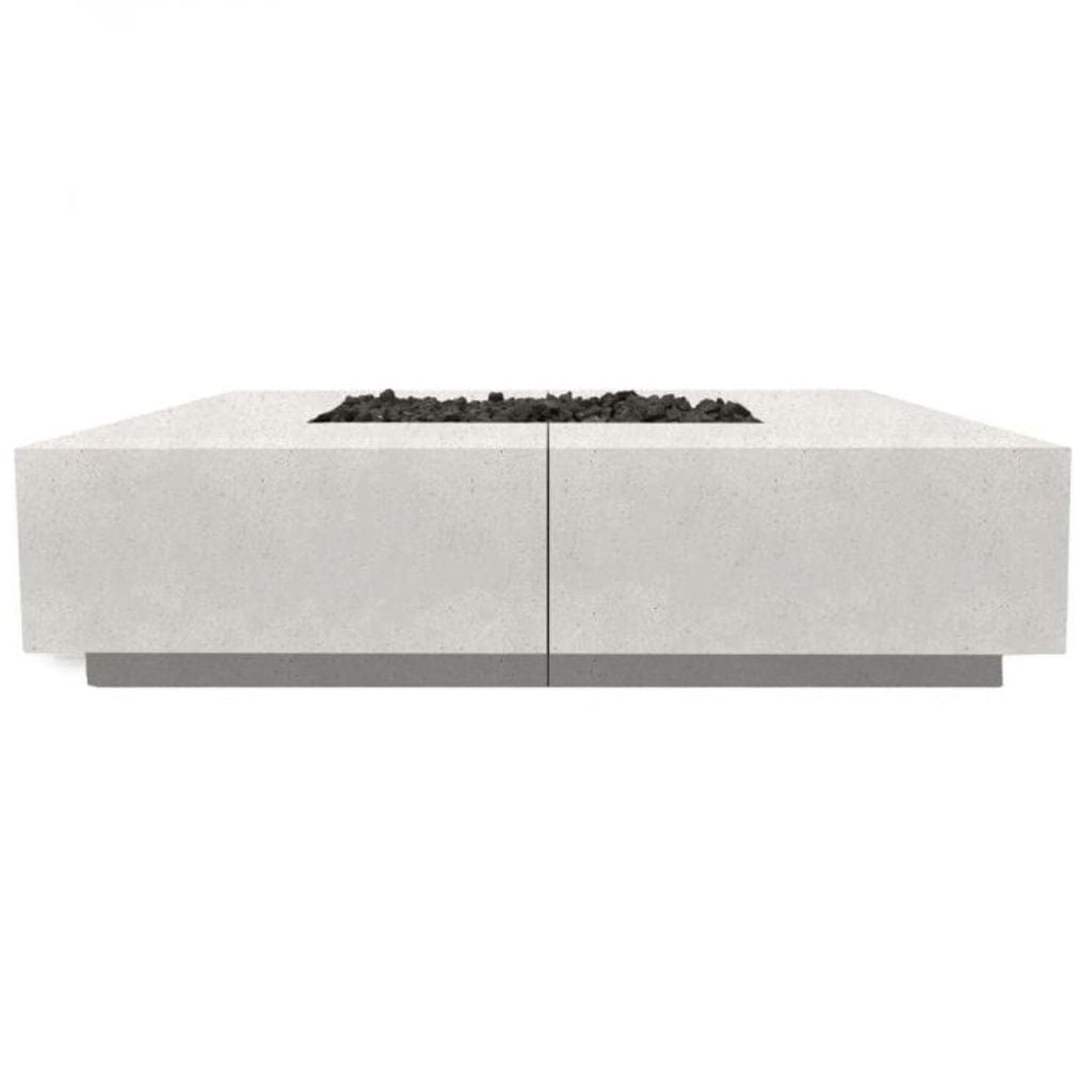 Prism Hardscapes Largo 72" Ultra White Glass Fiber Reinforced Cement Natural Gas Fire Pit Bowl