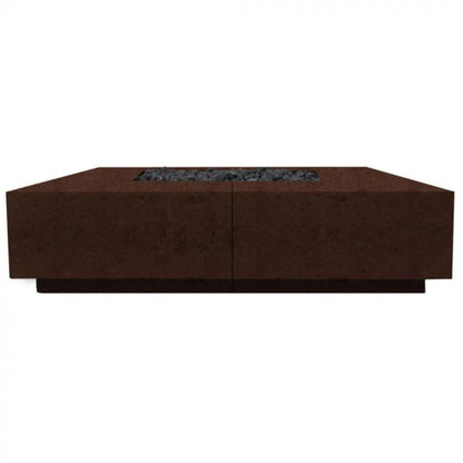Prism Hardscapes Largo 96" Café Square Natural Gas Concrete Fire Pit Table