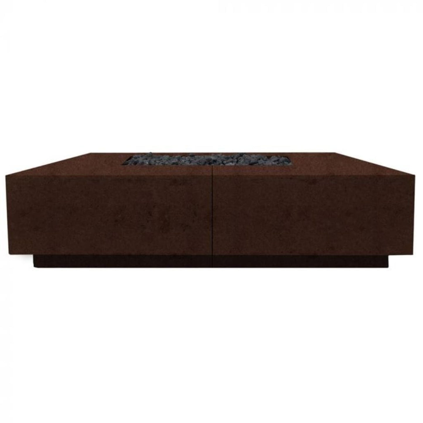Prism Hardscapes Largo 96" Café Square Natural Gas Concrete Fire Pit Table