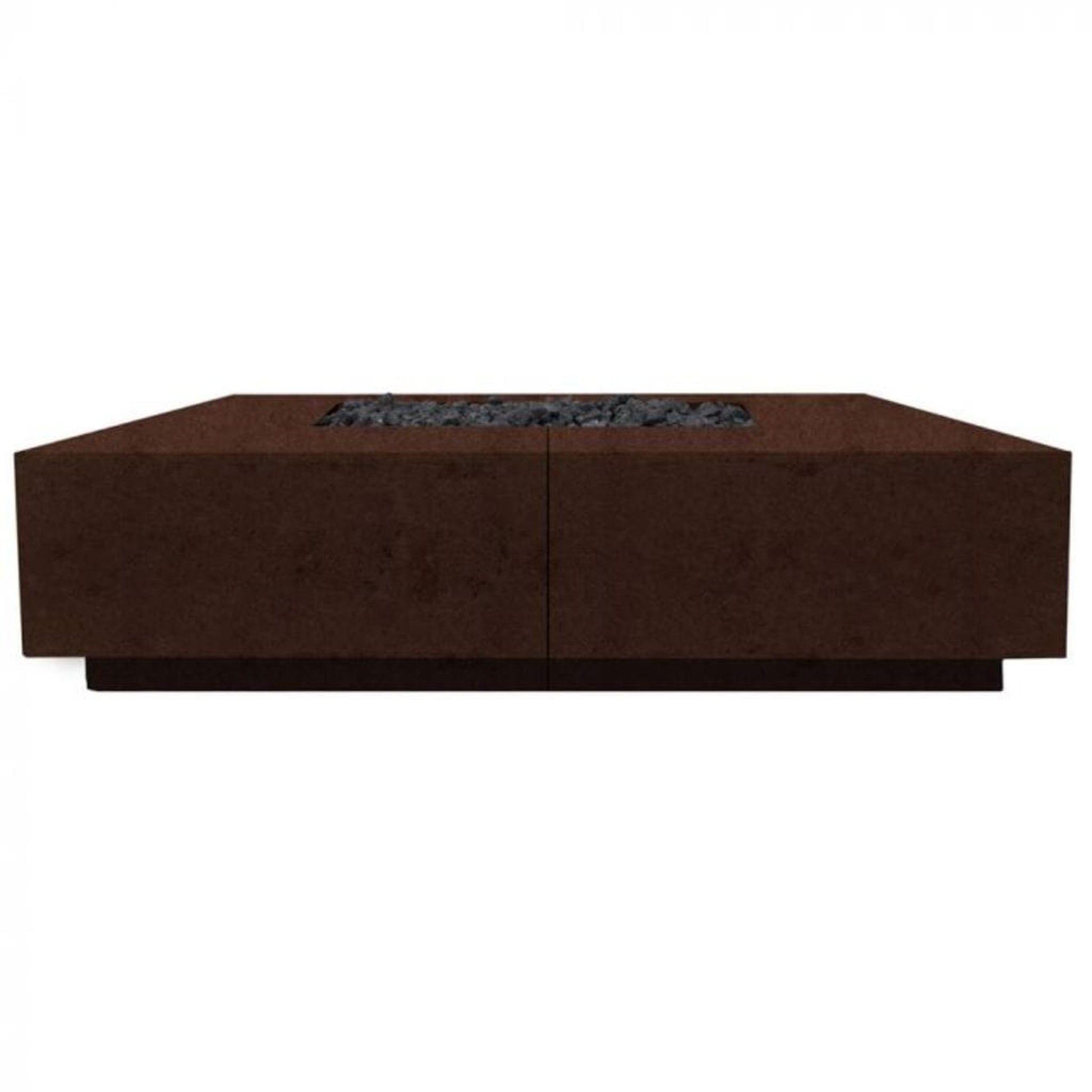Prism Hardscapes Largo 96" Café Square Natural Gas Concrete Fire Pit Table