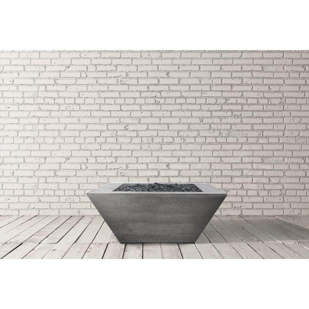 Prism Hardscapes Lombard 42" Ebony Square Concrete Natural Gas Fire Pit Table