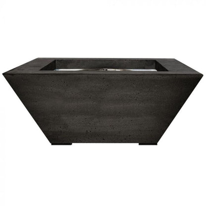 Prism Hardscapes Lombard 42" Ebony Square Concrete Natural Gas Fire Pit Table
