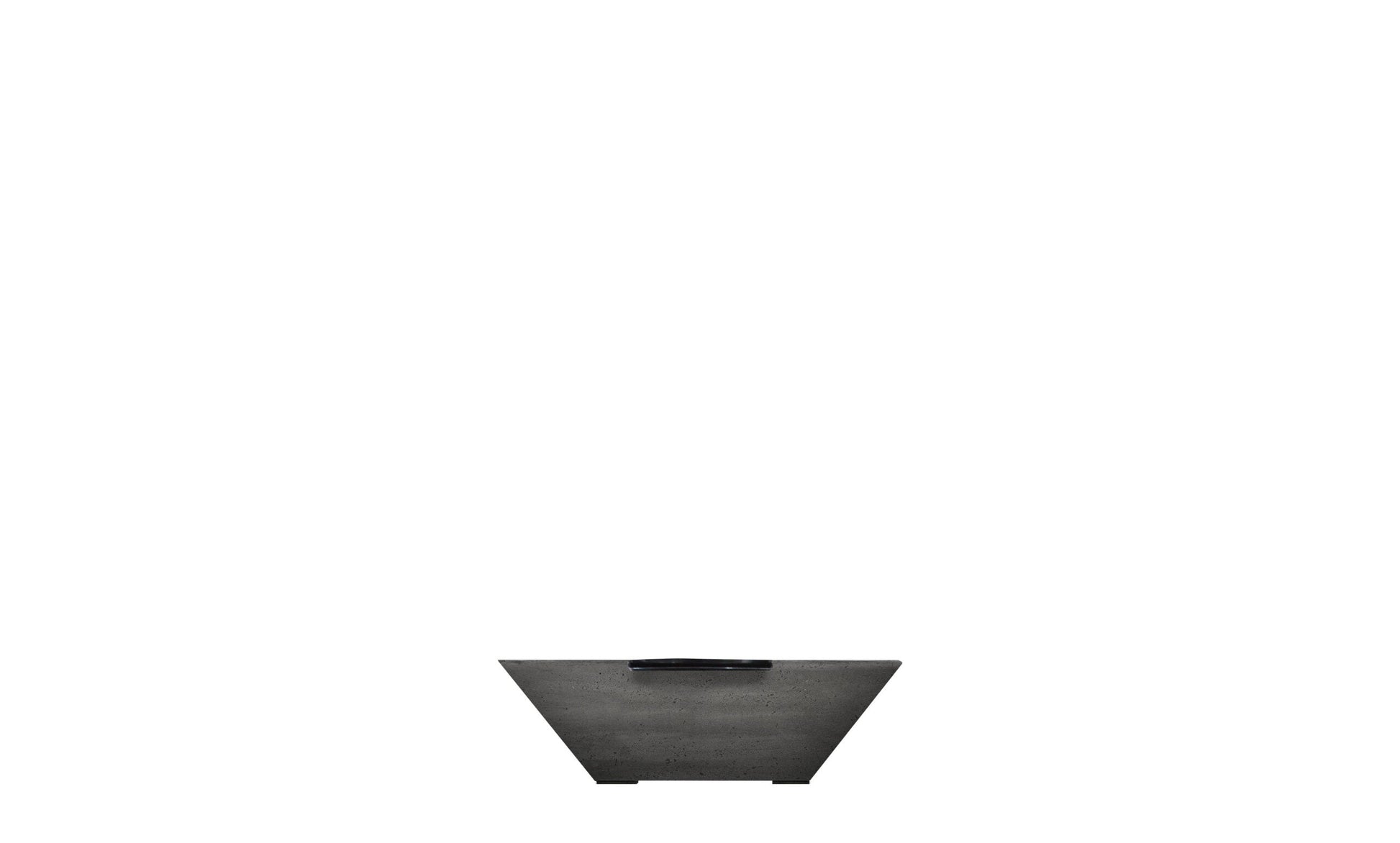 Prism Hardscapes Lombard Tall 32" Ebony Concrete Propane Gas Fire Bowl With Match Lit Ignition