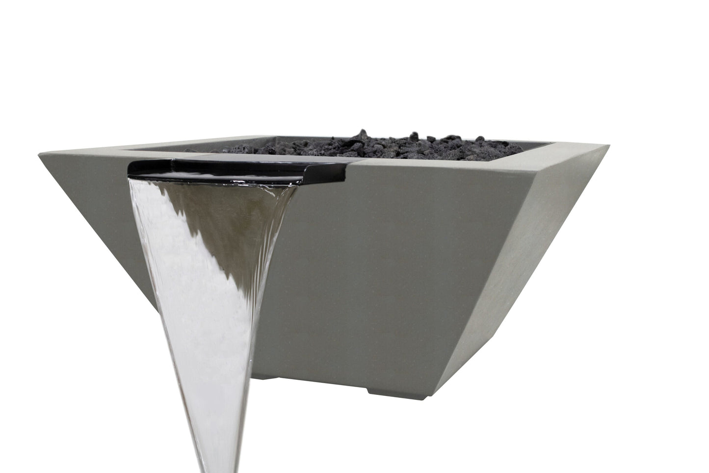 Prism Hardscapes Lombard Tall 32" Natural Concrete Water Bowl