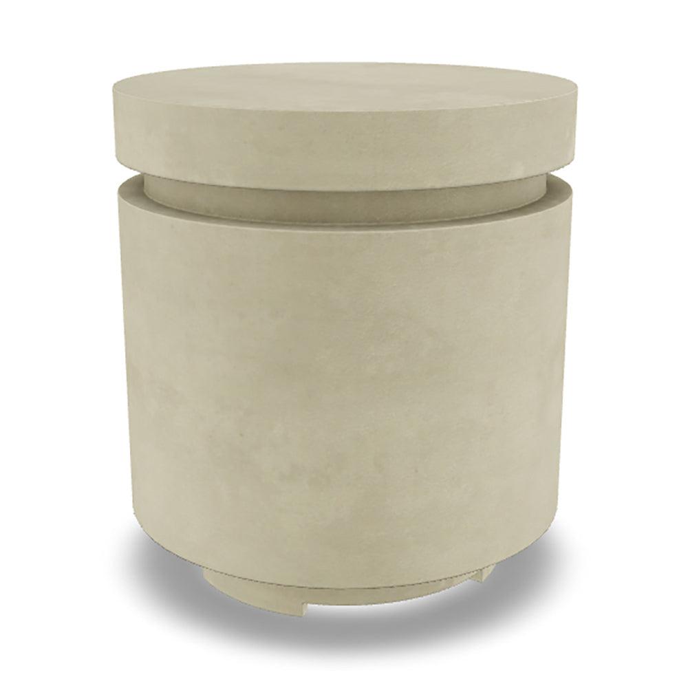 Prism Hardscapes Mod 20" Coastal Round Concrete Propane Tank Enclosure