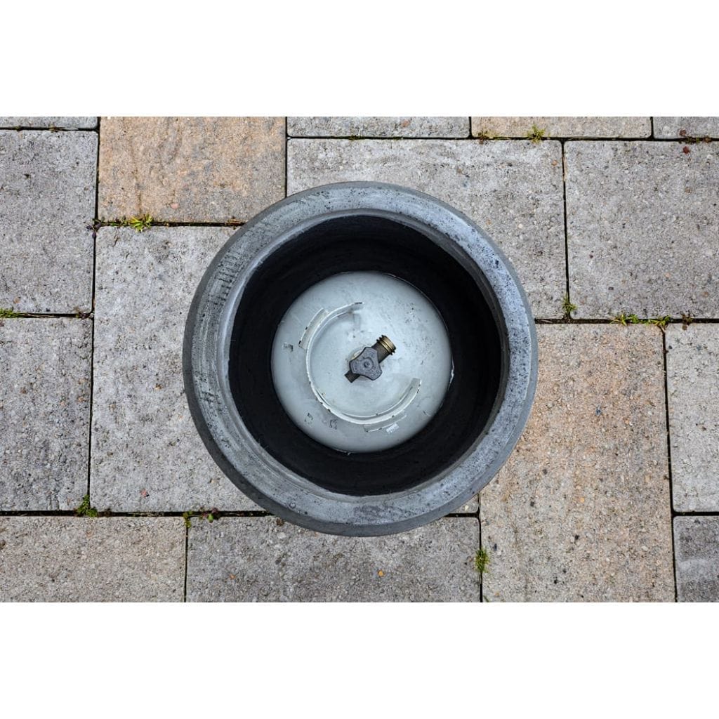 Prism Hardscapes Mod 20" Pewter Round Concrete Propane Tank Enclosure