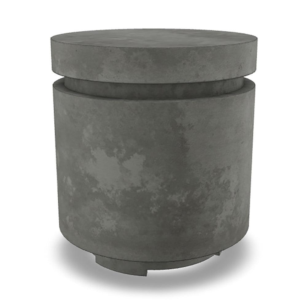 Prism Hardscapes Mod 20" Pewter Round Concrete Propane Tank Enclosure