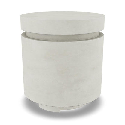 Prism Hardscapes Mod 20" Ultra White Round Concrete Propane Tank Enclosure