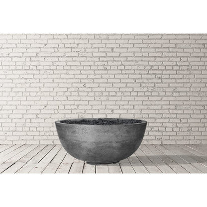 Prism Hardscapes Moderno 1 39" Cafe Round Concrete Propane Gas Fire Pit Bowl