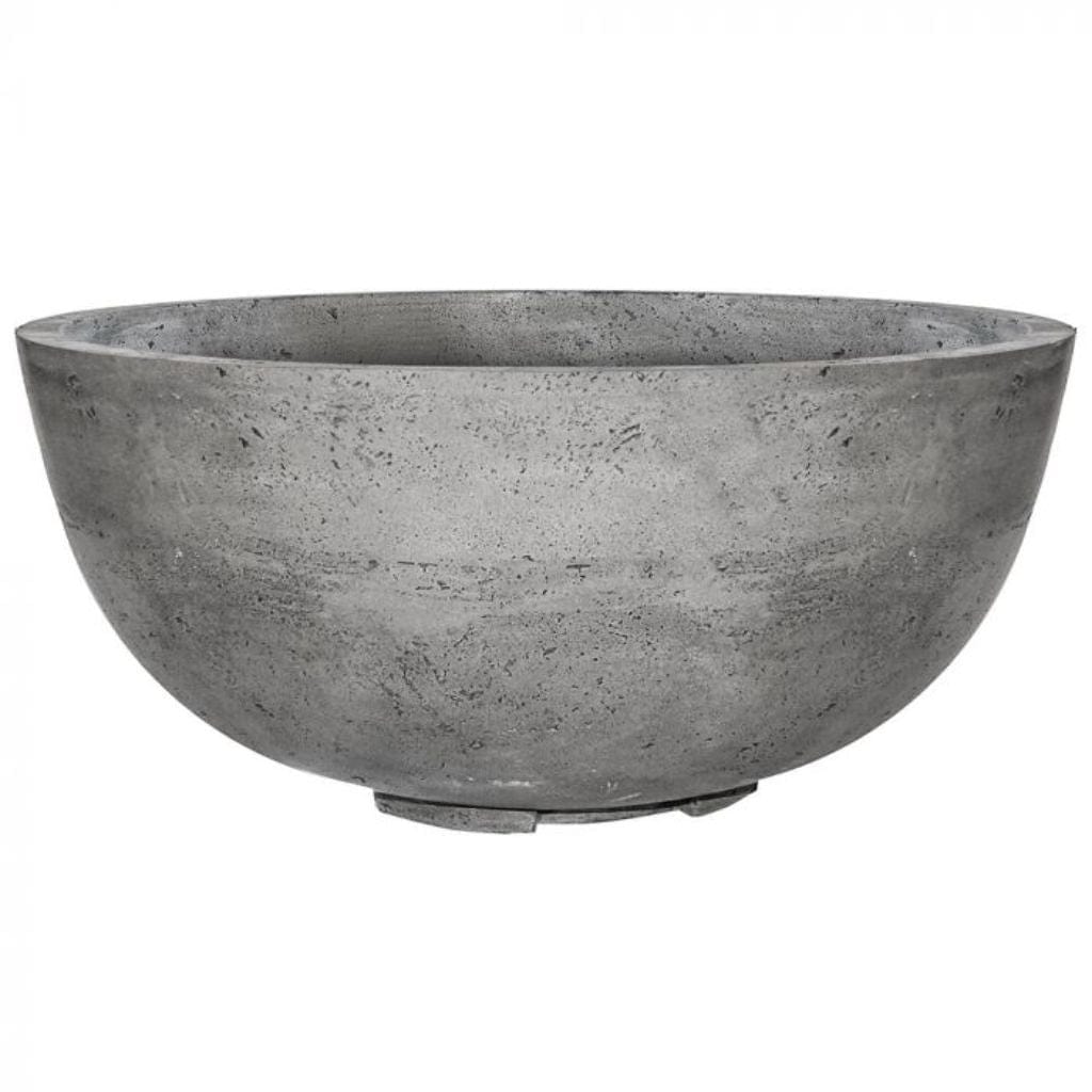 Prism Hardscapes Moderno 1 39" Pewter Round Concrete Natural Gas Fire Pit Bowl