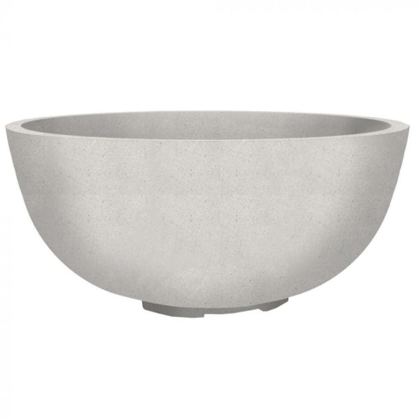 Prism Hardscapes Moderno 1 39" Ultra White Round Concrete Natural Gas Fire Pit Bowl