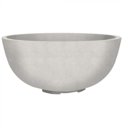 Prism Hardscapes Moderno 1 39" Ultra White Round Concrete Natural Gas Fire Pit Bowl