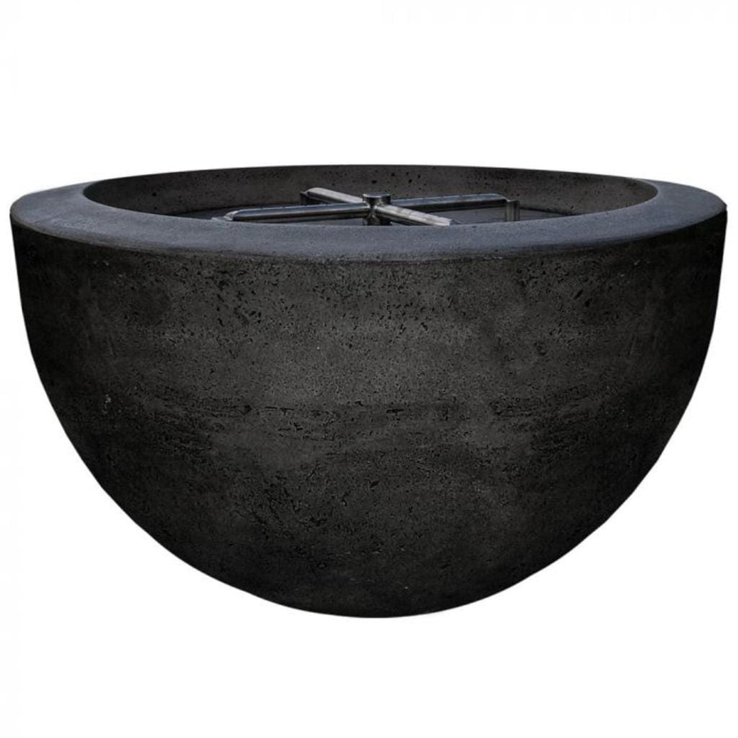 Prism Hardscapes Moderno 3 30" Ebony Round Concrete Natural Gas Fire Pit Bowl