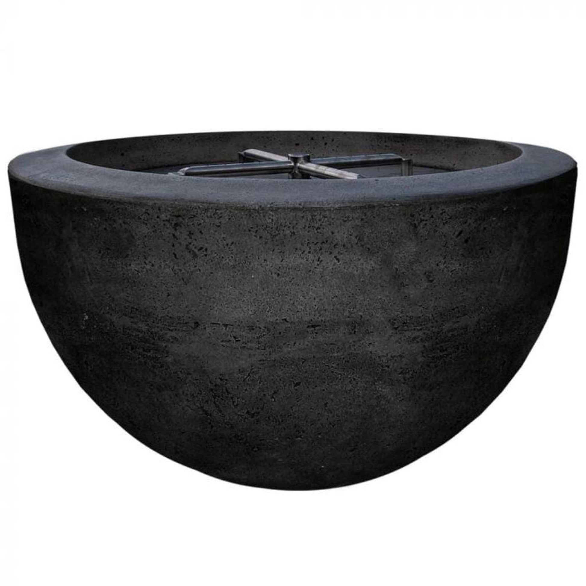 Prism Hardscapes Moderno 3 30" Ebony Round Concrete Natural Gas Fire Pit Bowl