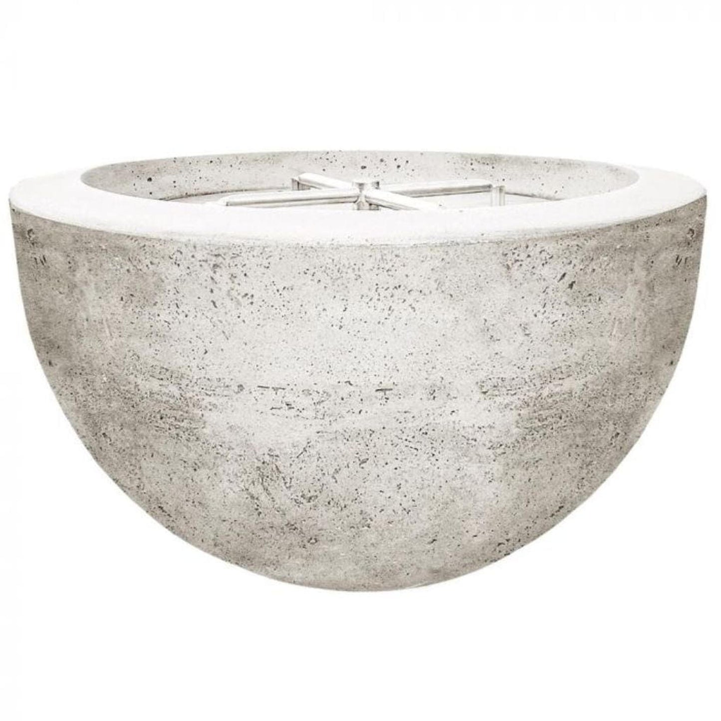 Prism Hardscapes Moderno 3 30" Natural Round Concrete Propane Gas Fire Pit Bowl
