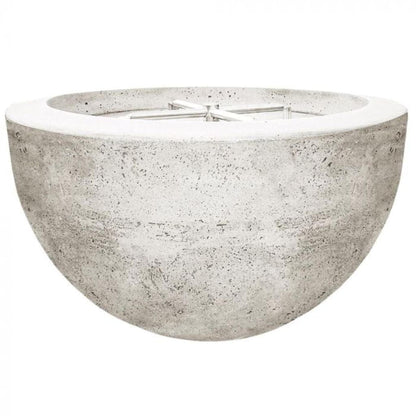 Prism Hardscapes Moderno 3 30" Natural Round Concrete Propane Gas Fire Pit Bowl