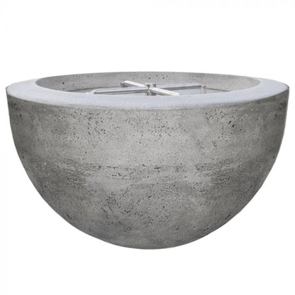 Prism Hardscapes Moderno 3 30" Pewter Round Concrete Propane Gas Fire Pit Bowl