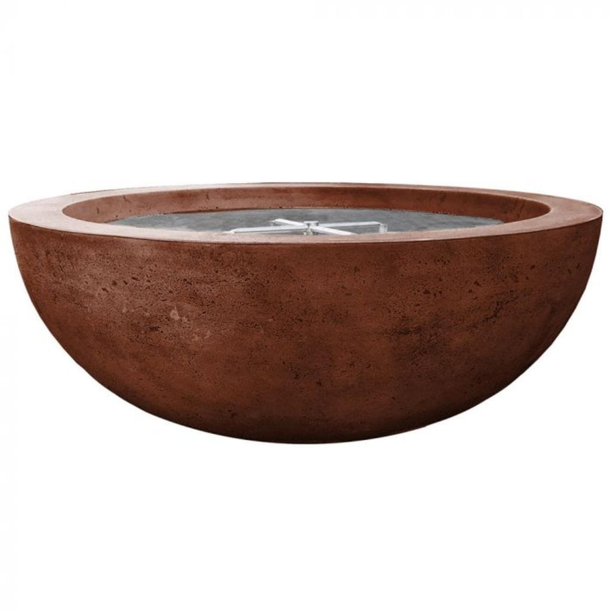 Prism Hardscapes Moderno 4 48" Cafe Round Concrete Propane Gas Fire Pit Bowl
