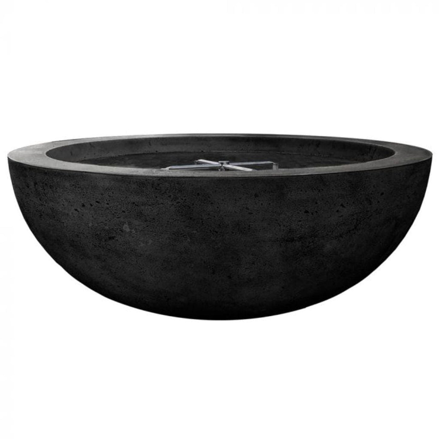 Prism Hardscapes Moderno 4 48" Ebony Round Concrete Natural Gas Fire Pit Bowl