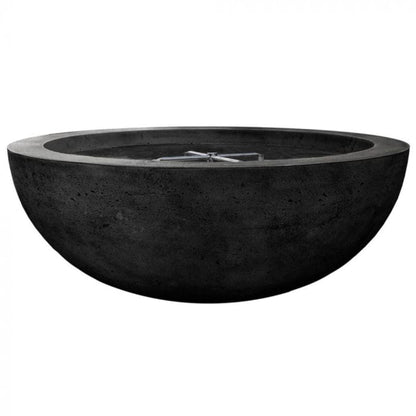 Prism Hardscapes Moderno 4 48" Ebony Round Concrete Natural Gas Fire Pit Bowl