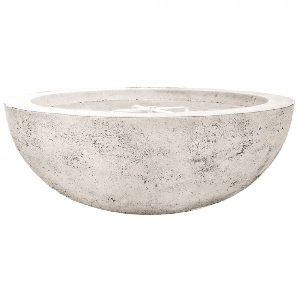 Prism Hardscapes Moderno 4 48" Natural Round Concrete Propane Gas Fire Pit Bowl