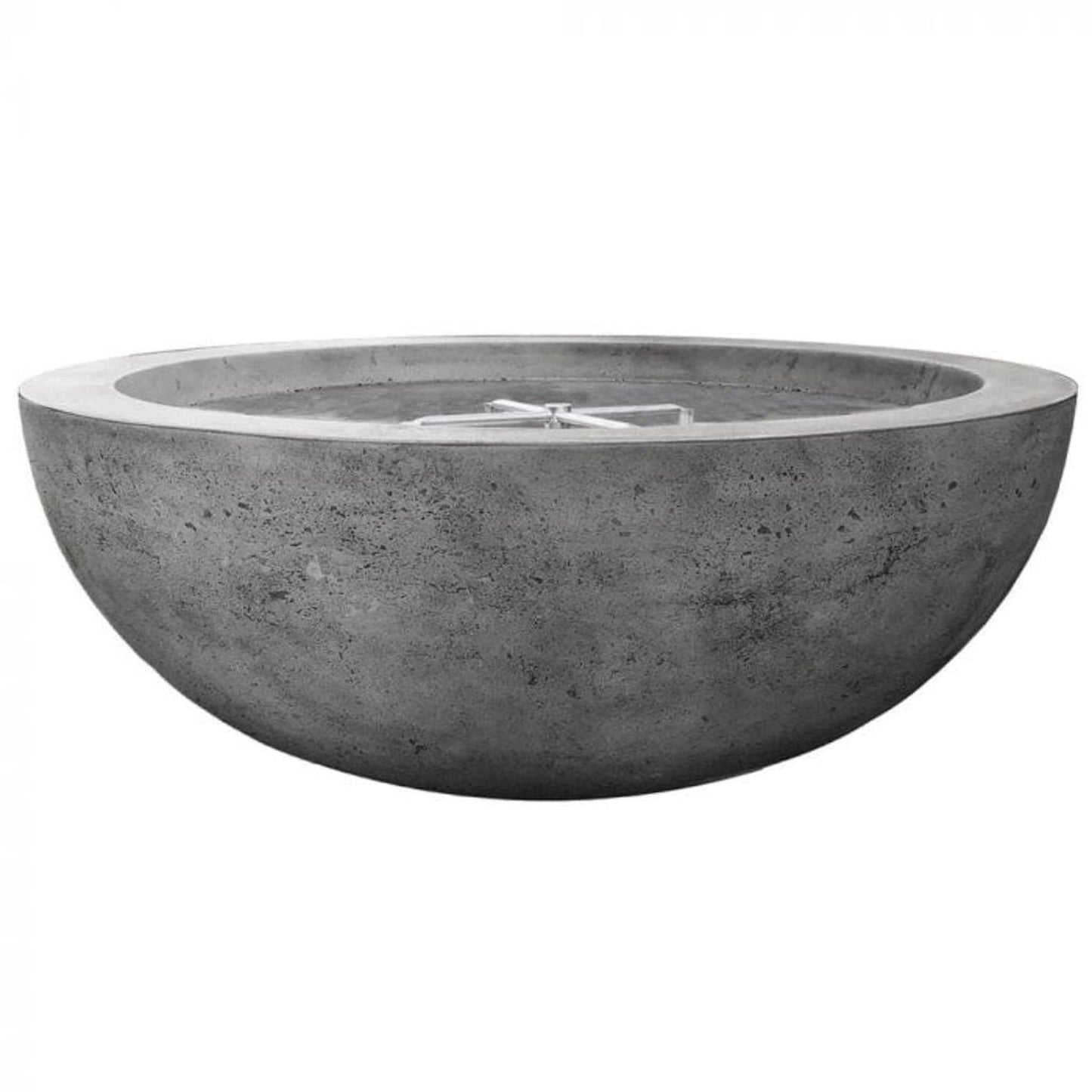 Prism Hardscapes Moderno 4 48" Pewter Round Concrete Propane Gas Fire Pit Bowl