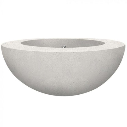 Prism Hardscapes Moderno 5 36" Ultra White Round Concrete Natural Gas Fire Pit Bowl
