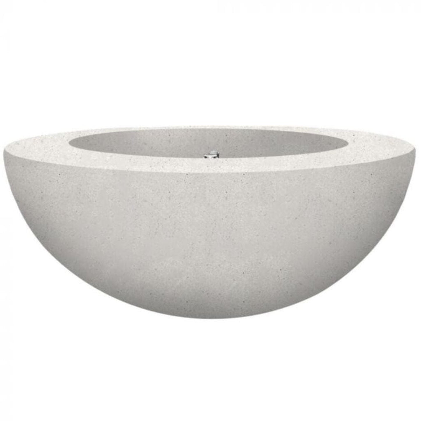 Prism Hardscapes Moderno 5 36" Ultra White Round Concrete Propane Gas Fire Pit Bowl