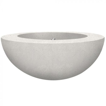 Prism Hardscapes Moderno 5 36" Ultra White Round Concrete Propane Gas Fire Pit Bowl