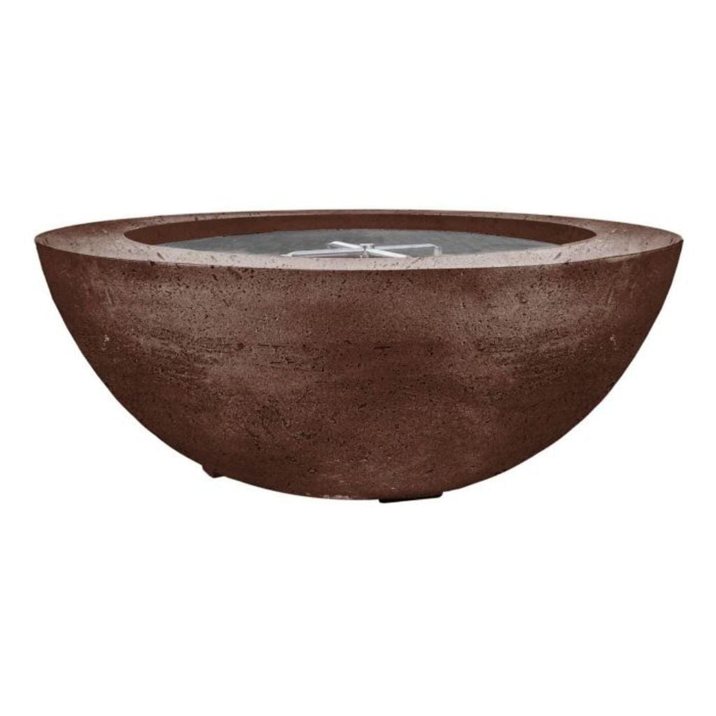 Prism Hardscapes Moderno 6 39" Cafe Round Concrete Propane Gas Fire Pit Bowl