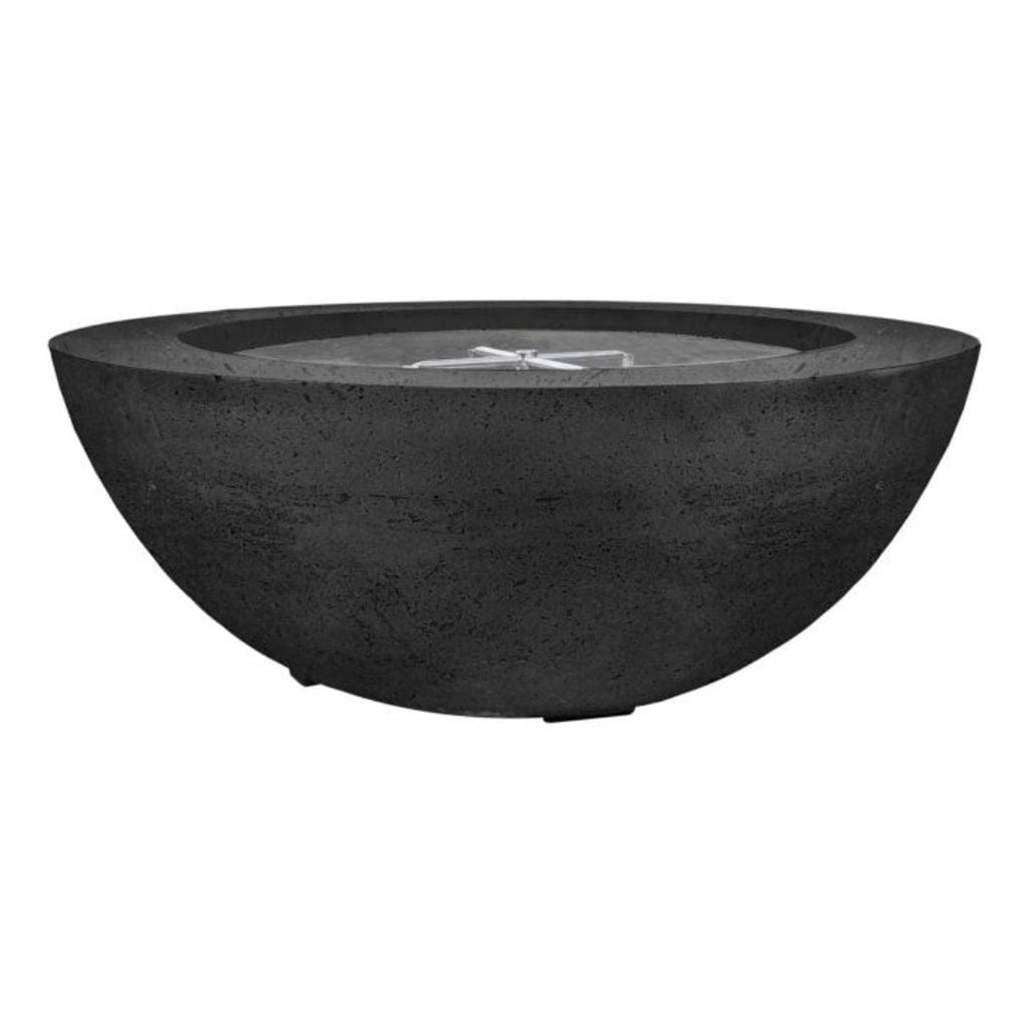 Prism Hardscapes Moderno 6 39" Ebony Round Concrete Natural Gas Fire Pit Bowl