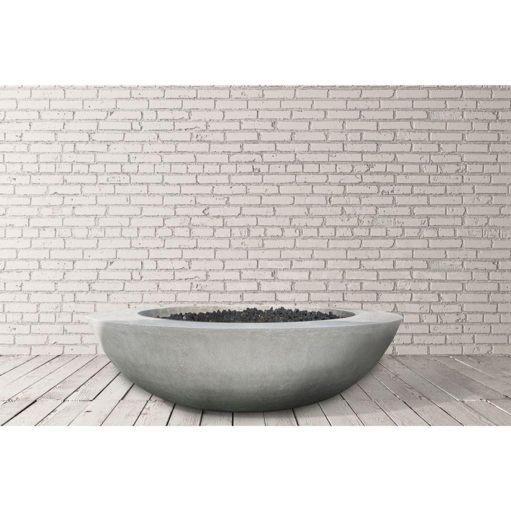 Prism Hardscapes Moderno 70 70" Natural Round Concrete Propane Gas Fire Pit Bowl