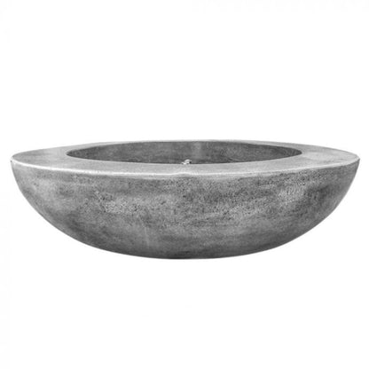 Prism Hardscapes Moderno 70 70" Pewter Round Concrete Natural Gas Fire Pit Bowl
