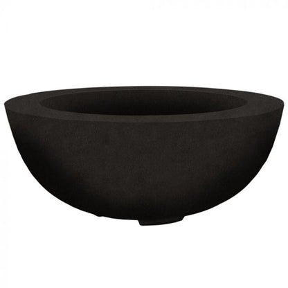 Prism Hardscapes Moderno 8 39" Ebony Round Concrete Natural Gas Fire Pit Bowl
