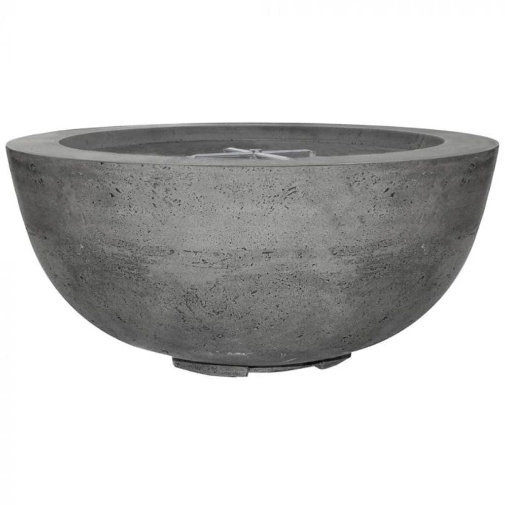 Prism Hardscapes Moderno 8 39" Pewter Round Concrete Propane Gas Fire Pit Bowl