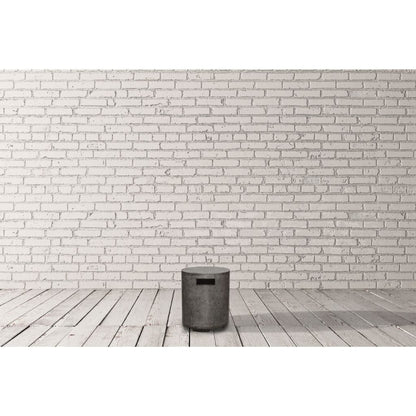 Prism Hardscapes Orinda 15" Ultra White Round Concrete Propane Tank Enclosure