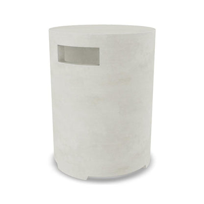 Prism Hardscapes Orinda 15" Ultra White Round Concrete Propane Tank Enclosure
