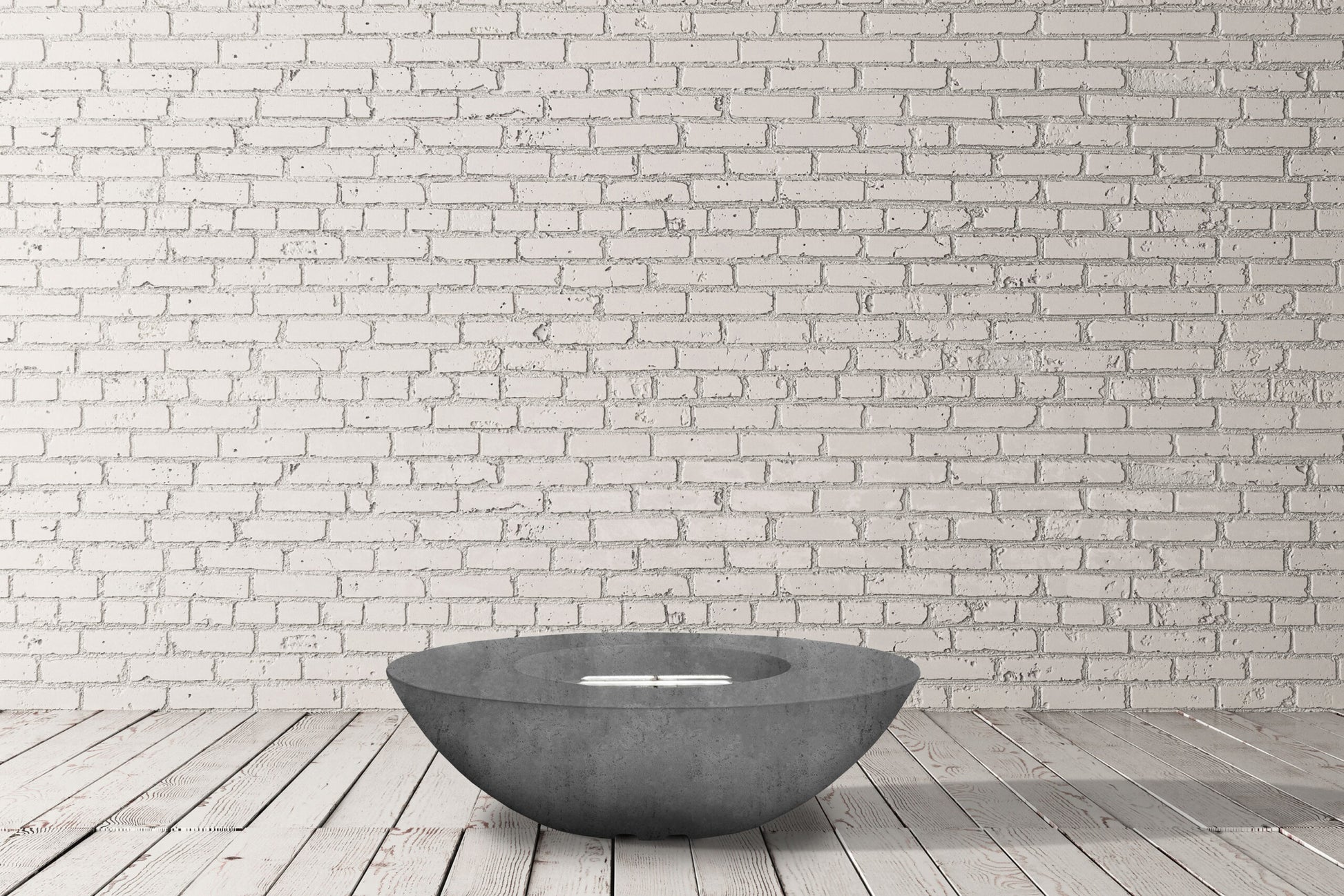 Prism Hardscapes Ovale 60" Ebony Modern Concrete Propane Gas Fire Bowl
