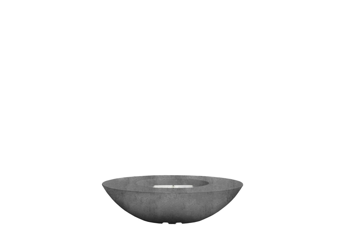 Prism Hardscapes Ovale 60" Pewter Modern Concrete Natural Gas Fire Bowl
