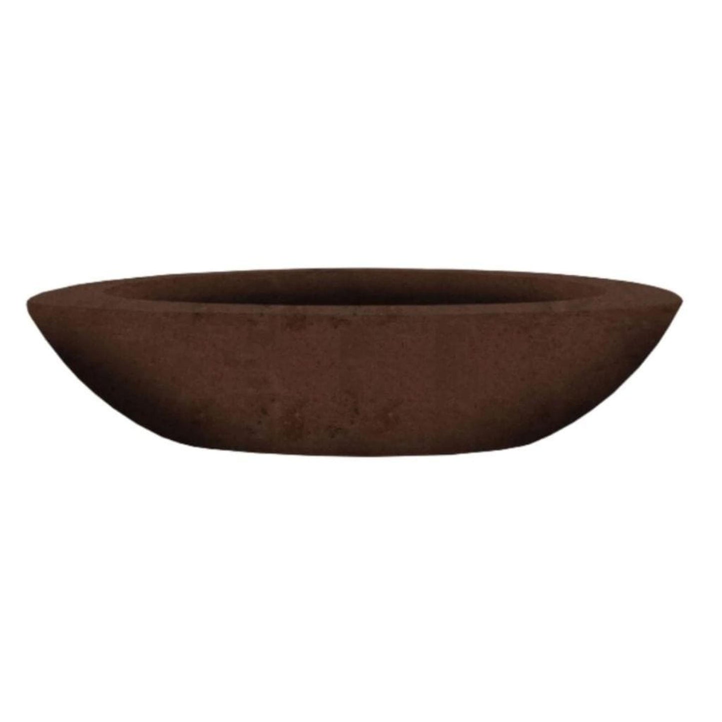 Prism Hardscapes Ovale 79" Café Glass Fiber Reinforced Cement Natural Gas Fire Pit Bowl