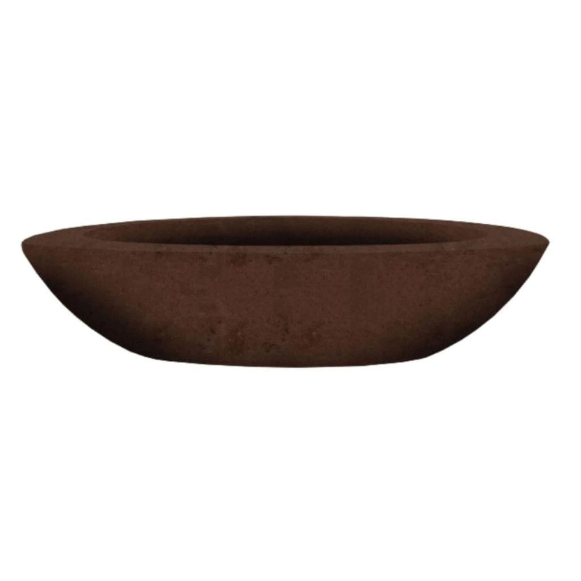 Prism Hardscapes Ovale 79" Café Glass Fiber Reinforced Cement Natural Gas Fire Pit Bowl