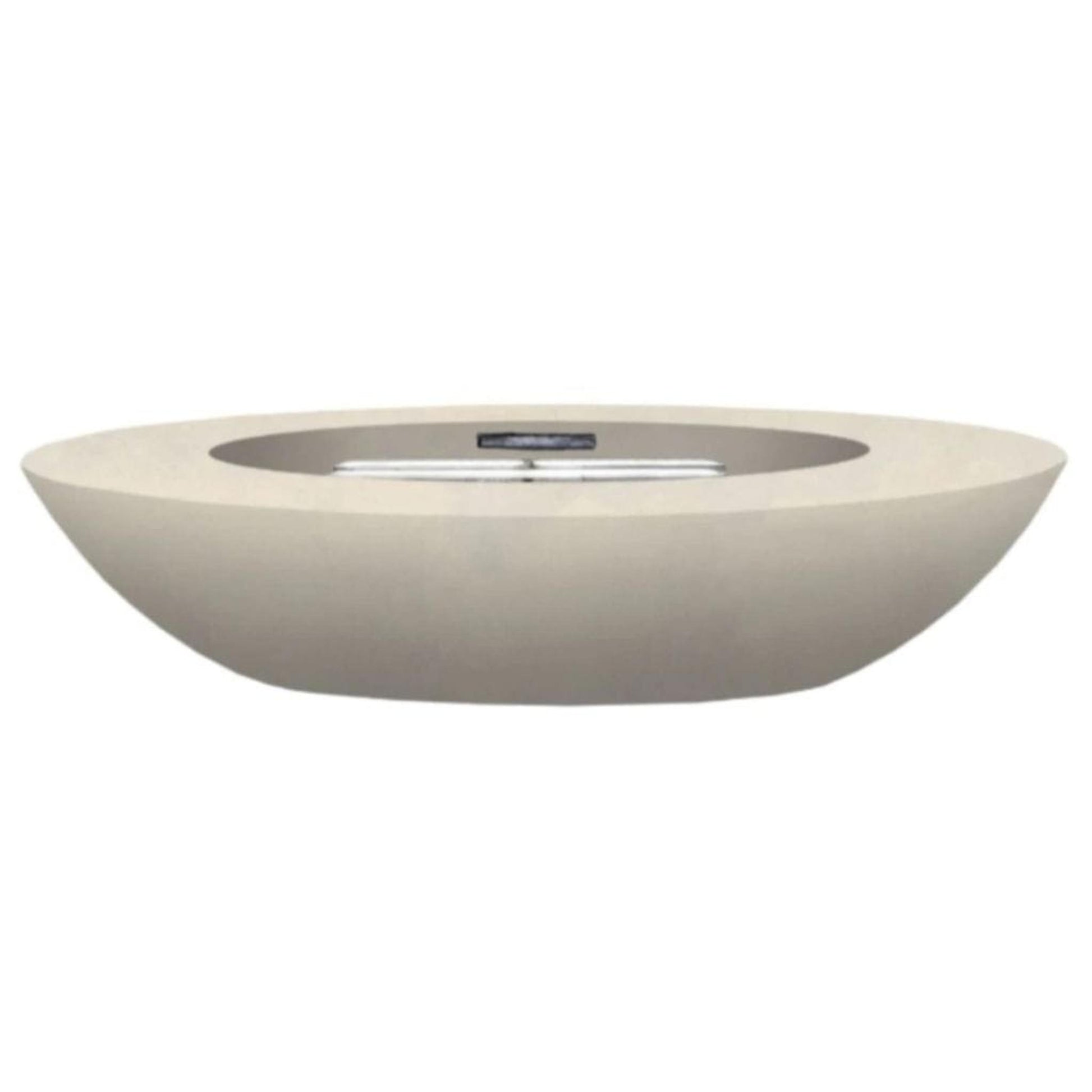 Prism Hardscapes Ovale 79" Coastal Glass Fiber Reinforced Cement Natural Gas Fire Pit Bowl