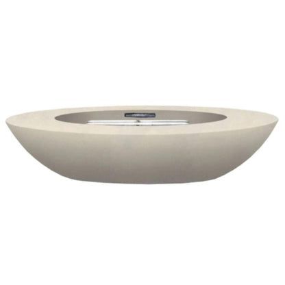 Prism Hardscapes Ovale 79" Coastal Glass Fiber Reinforced Cement Natural Gas Fire Pit Bowl