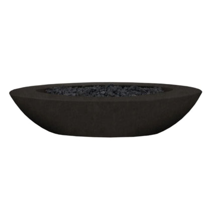 Prism Hardscapes Ovale 79" Ebony Glass Fiber Reinforced Cement Liquid Propane Fire Pit Bowl