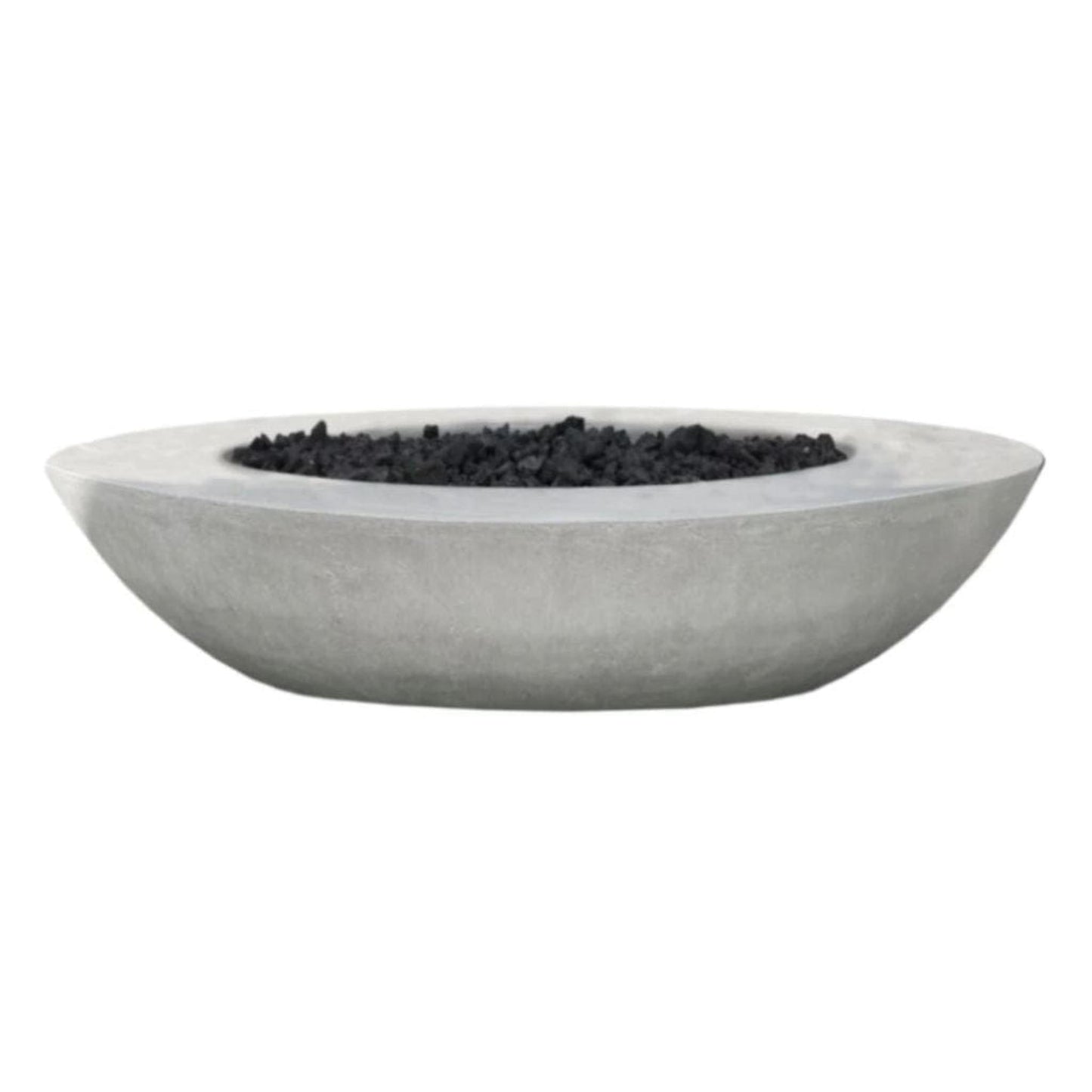Prism Hardscapes Ovale 79" Natural Glass Fiber Reinforced Cement Natural Gas Fire Pit Bowl