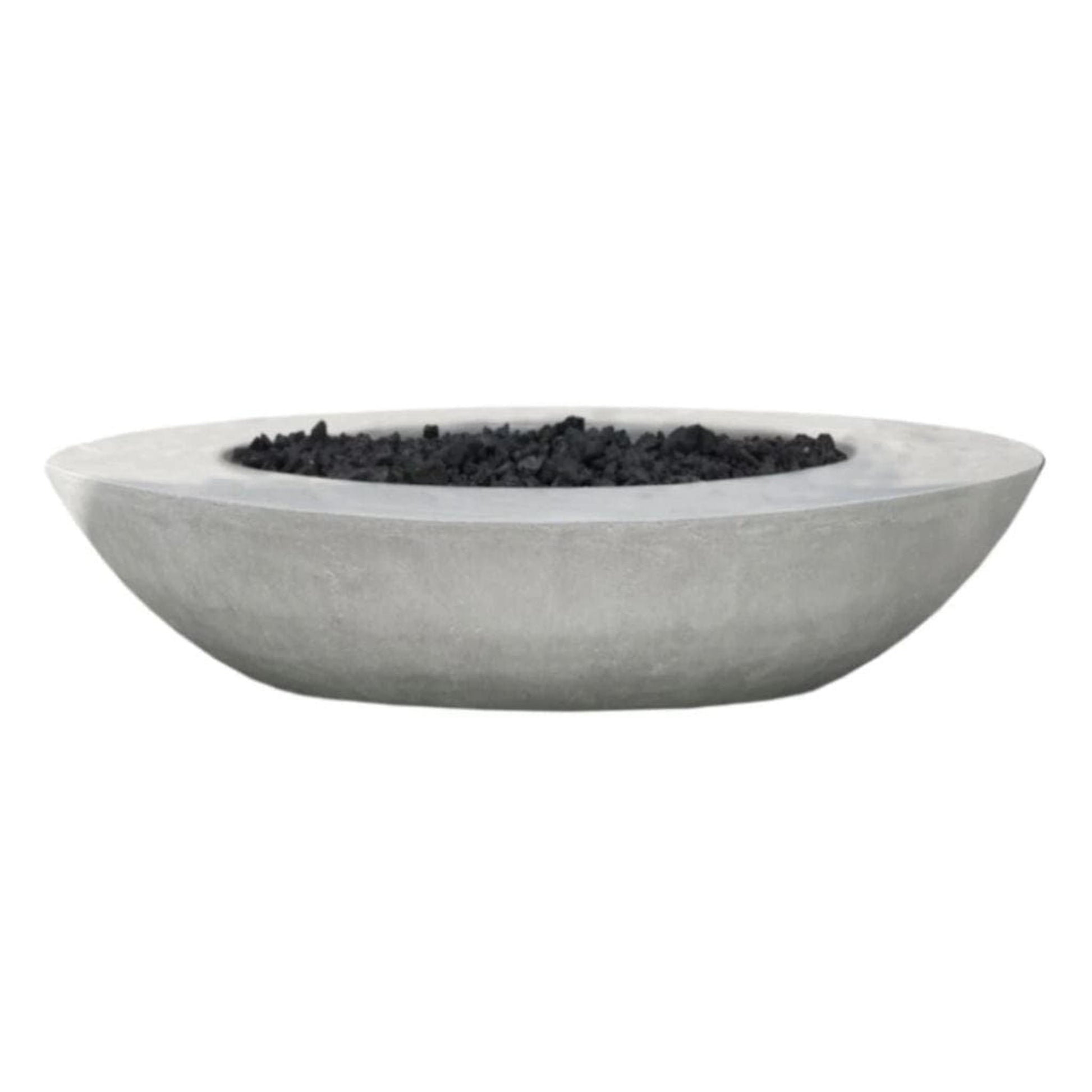 Prism Hardscapes Ovale 79" Natural Glass Fiber Reinforced Cement Natural Gas Fire Pit Bowl